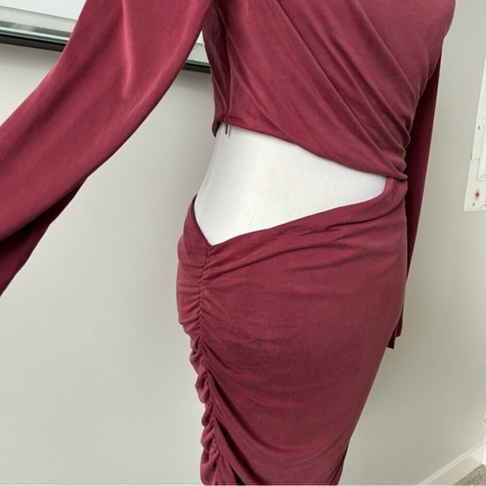 Revolve Bardot "Rosa" Ruched Dress (c) - Picture 6 of 11